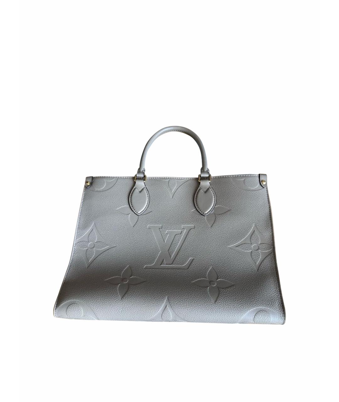 LOUIS VUITTON Бежевая кожаная сумка тоут, фото 1