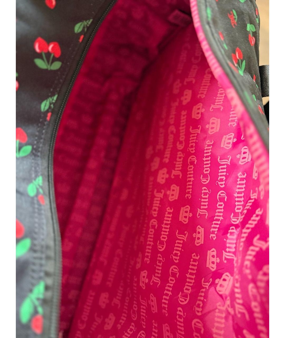 JUICY COUTURE Черная синтетическая дорожная/спортивная сумка, фото 4