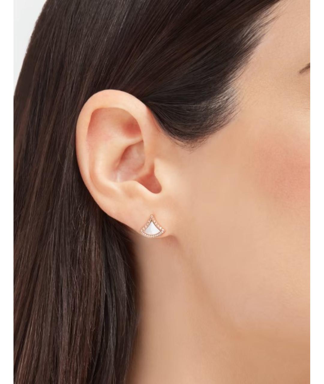 BVLGARI Золотые серьги из розового золота, фото 4