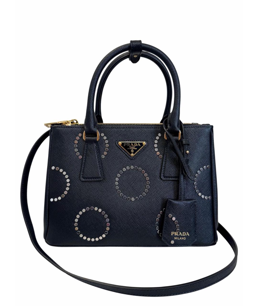 PRADA Черная кожаная сумка тоут, фото 1