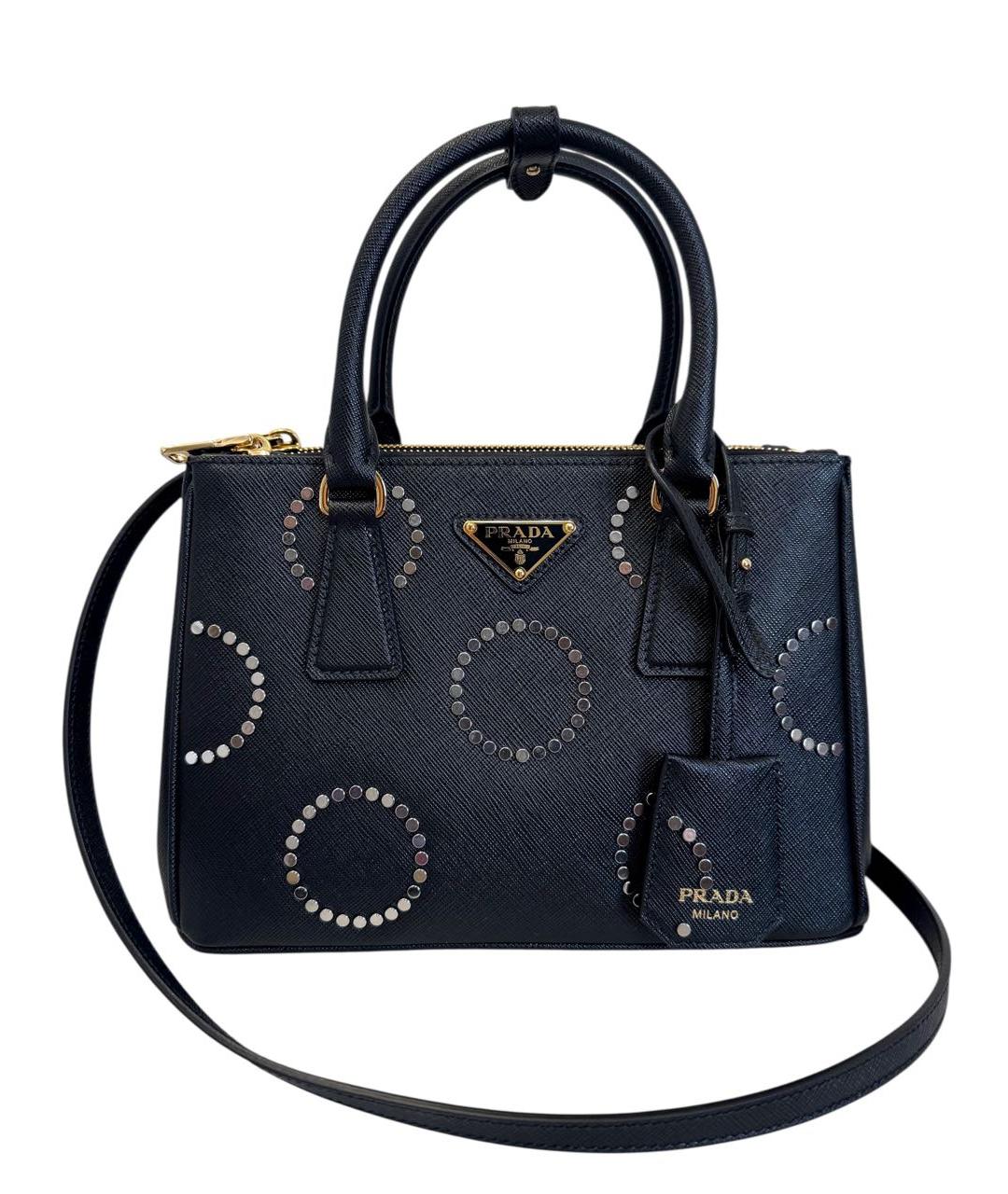 PRADA Черная кожаная сумка тоут, фото 8
