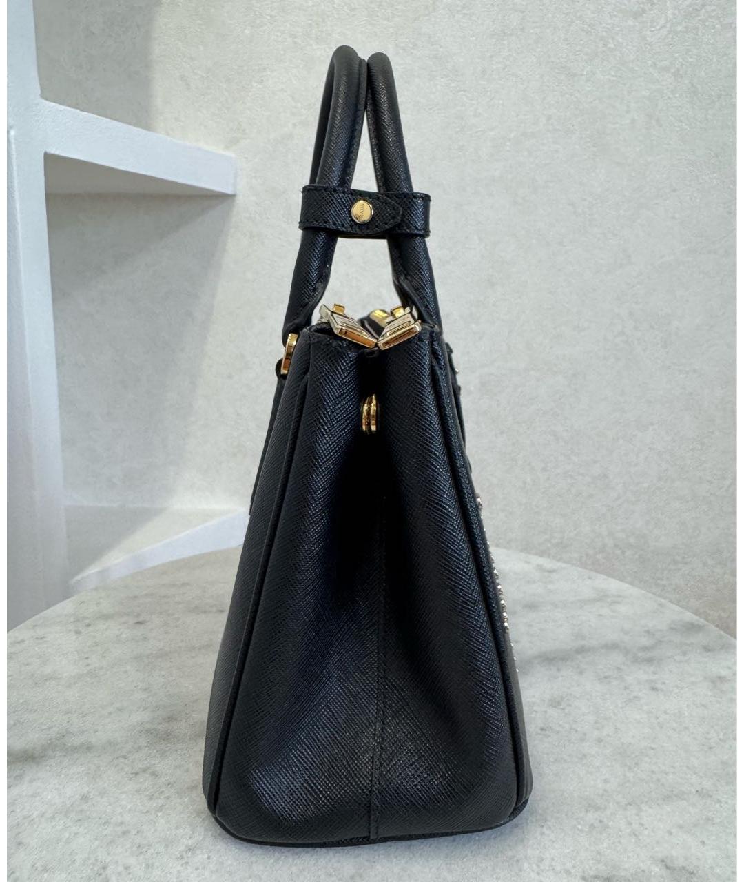 PRADA Черная кожаная сумка тоут, фото 6