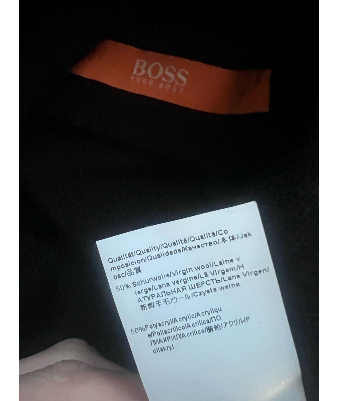 HUGO BOSS Черный шерстяной джемпер / свитер, фото 4