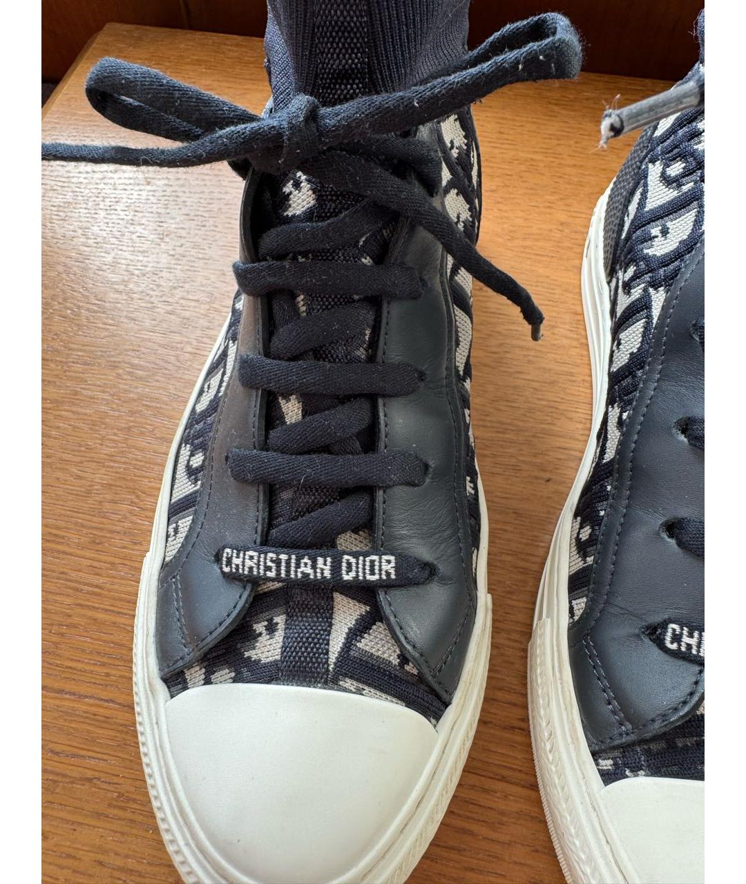 CHRISTIAN DIOR Синие текстильные кроссовки, фото 6