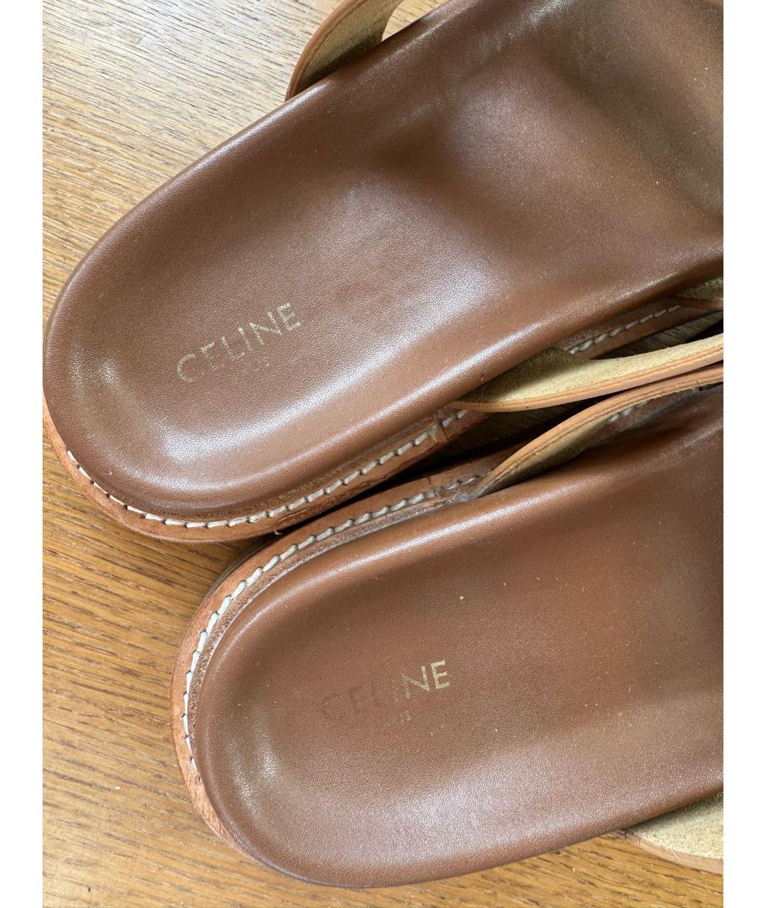 CELINE Коричневые сандалии, фото 7