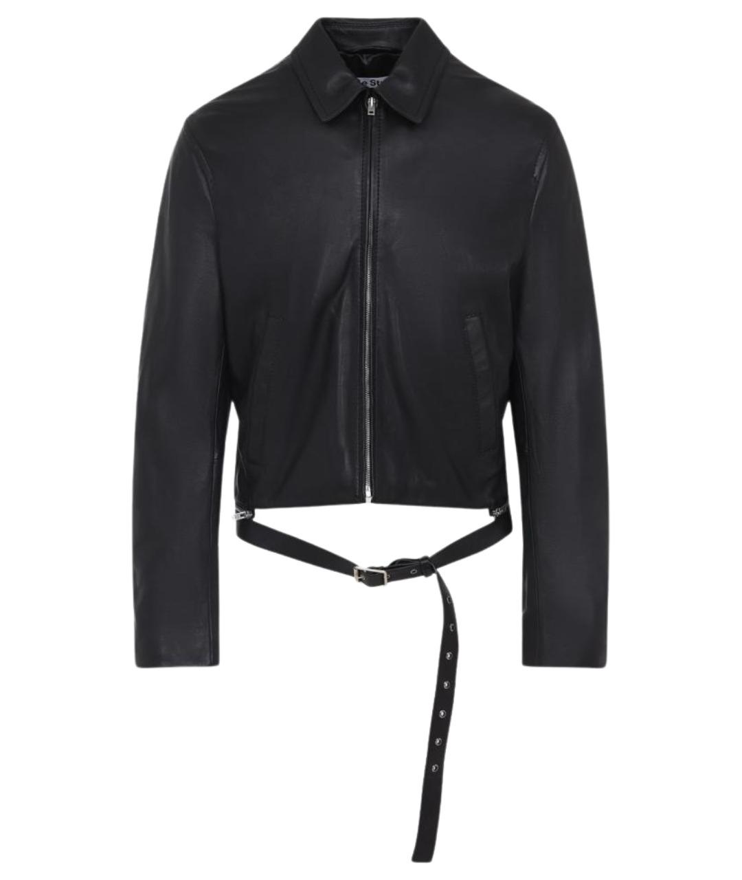 ACNE STUDIOS Черная кожаная куртка, фото 1