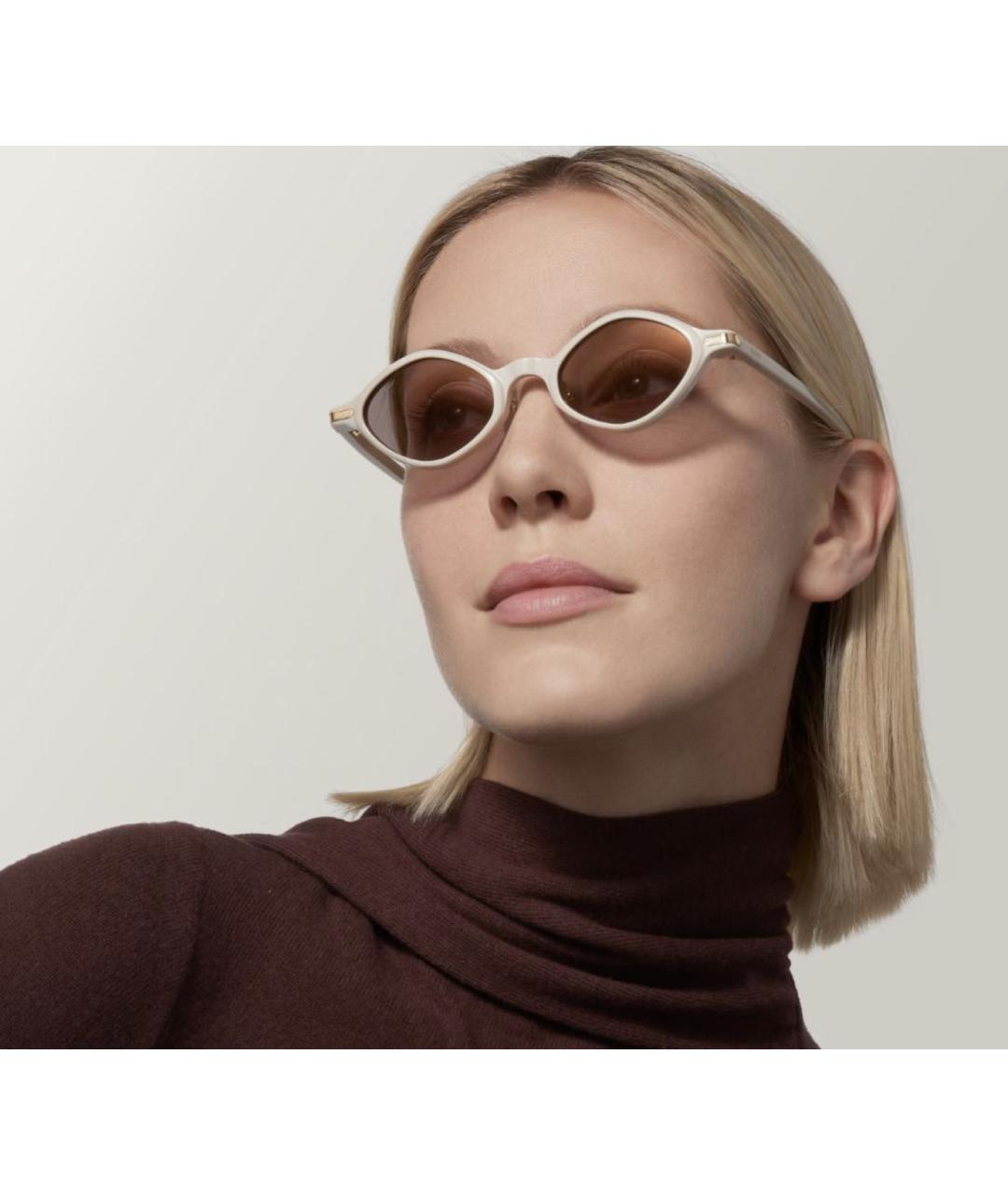 CARTIER Белые пластиковые солнцезащитные очки, фото 3