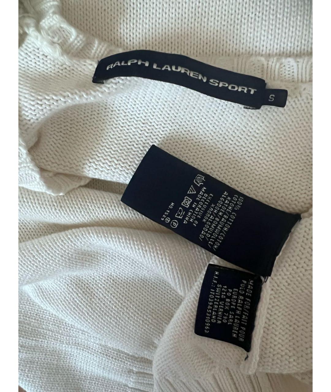 RALPH LAUREN Белый хлопковый джемпер / свитер, фото 3