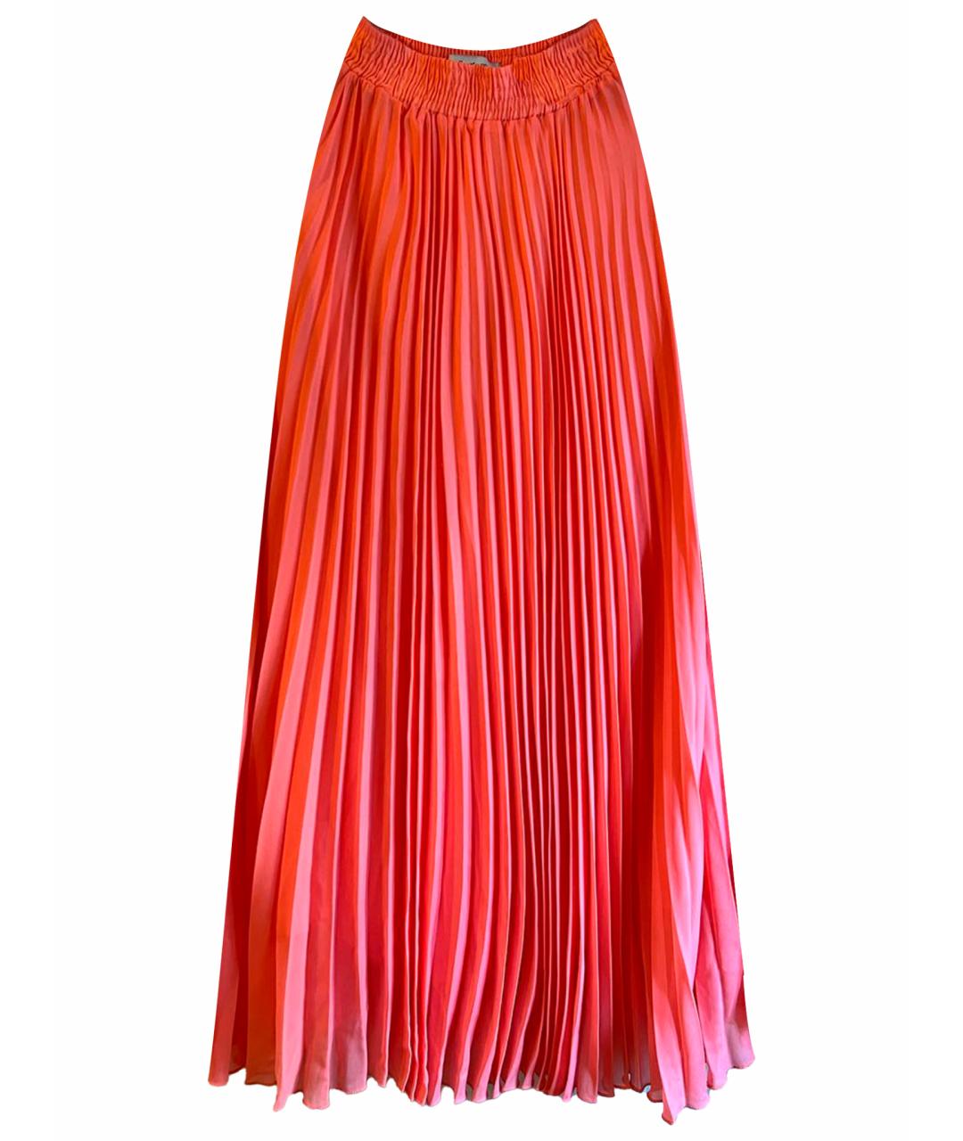 SAINT LAURENT Коралловая шифоновая юбка макси, фото 1