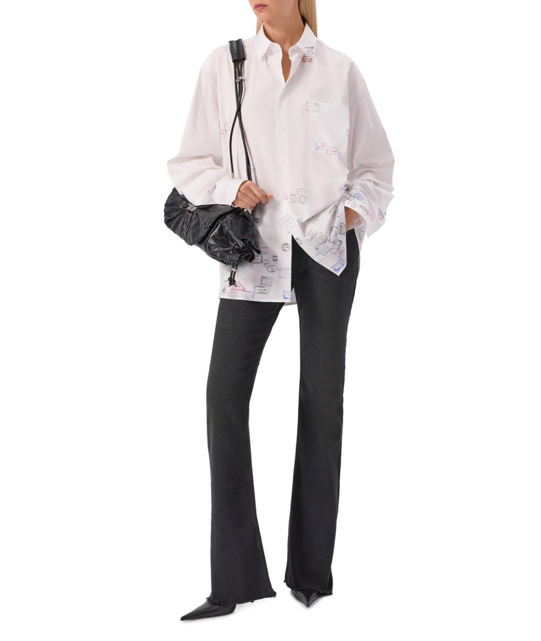 BALENCIAGA Черные хлопковые джинсы клеш, фото 8