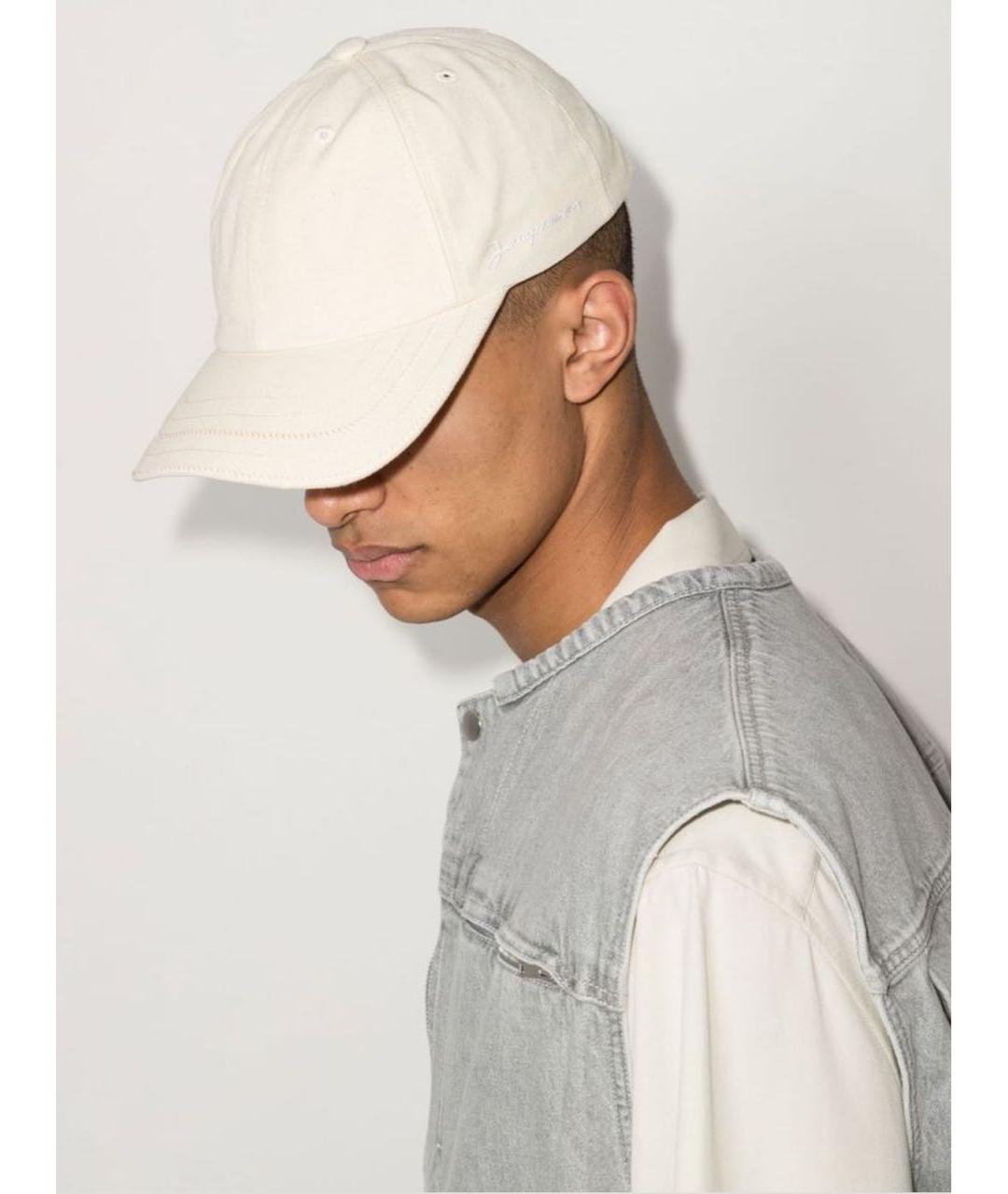 JACQUEMUS Бежевая хлопковая кепка, фото 3