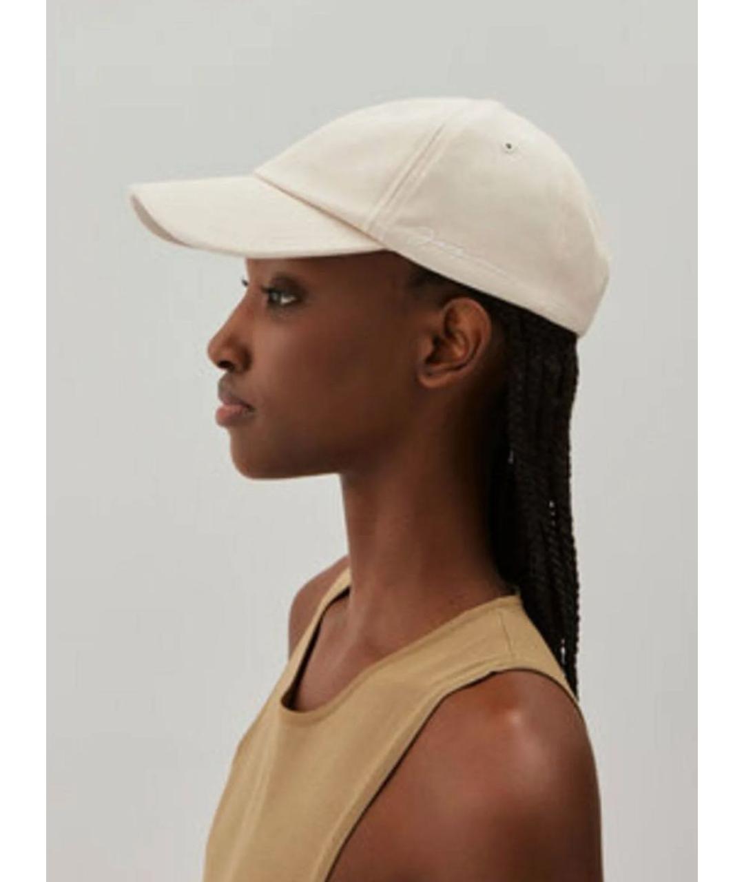 JACQUEMUS Бежевая хлопковая кепка, фото 5