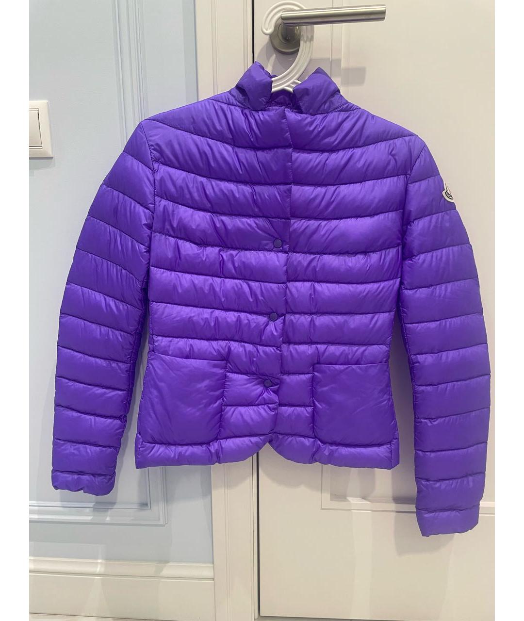 MONCLER Фиолетовая полиамидовая куртка, фото 9