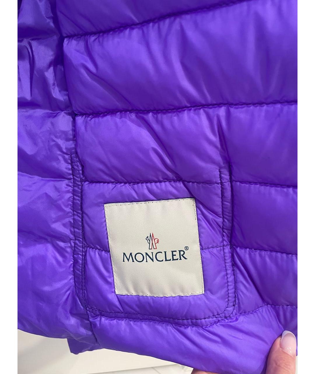 MONCLER Фиолетовая полиамидовая куртка, фото 4