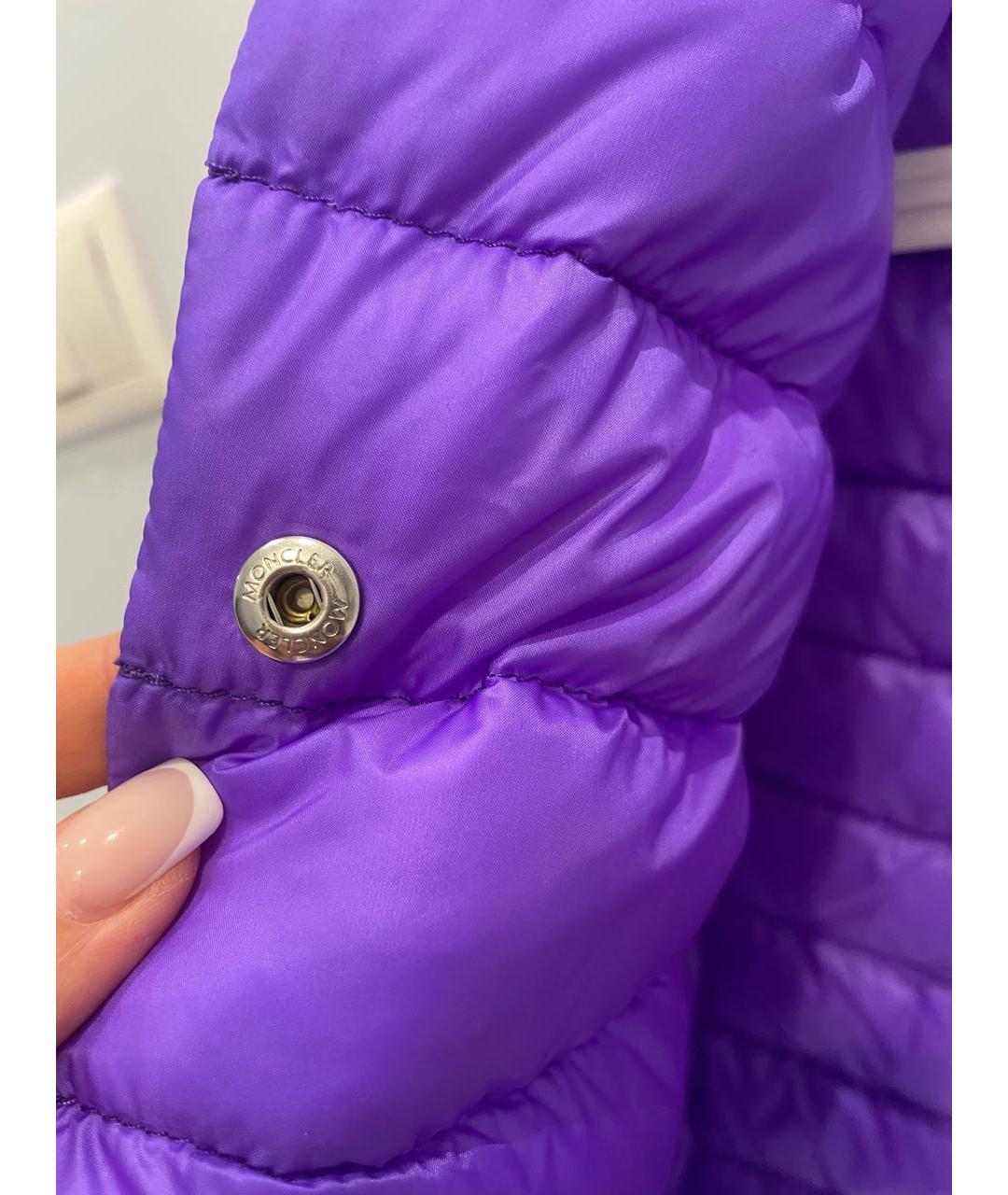 MONCLER Фиолетовая полиамидовая куртка, фото 8