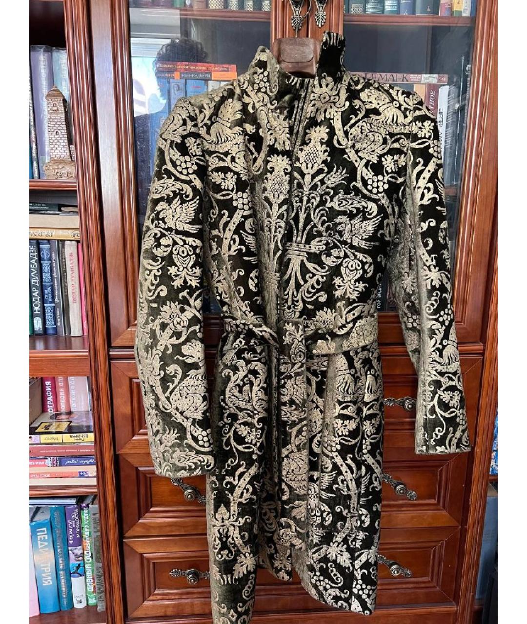 ROBERTO CAVALLI Горчичный бархатный жакет/пиджак, фото 6