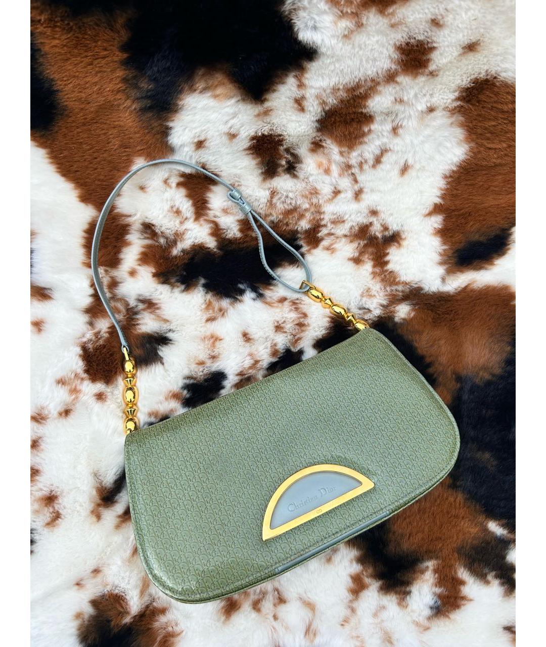 CHRISTIAN DIOR Бирюзовая сумка с короткими ручками, фото 8