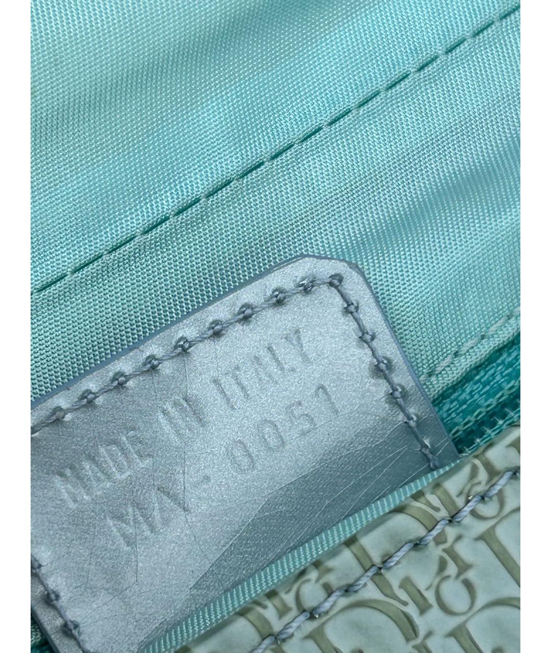 CHRISTIAN DIOR Бирюзовая сумка с короткими ручками, фото 7