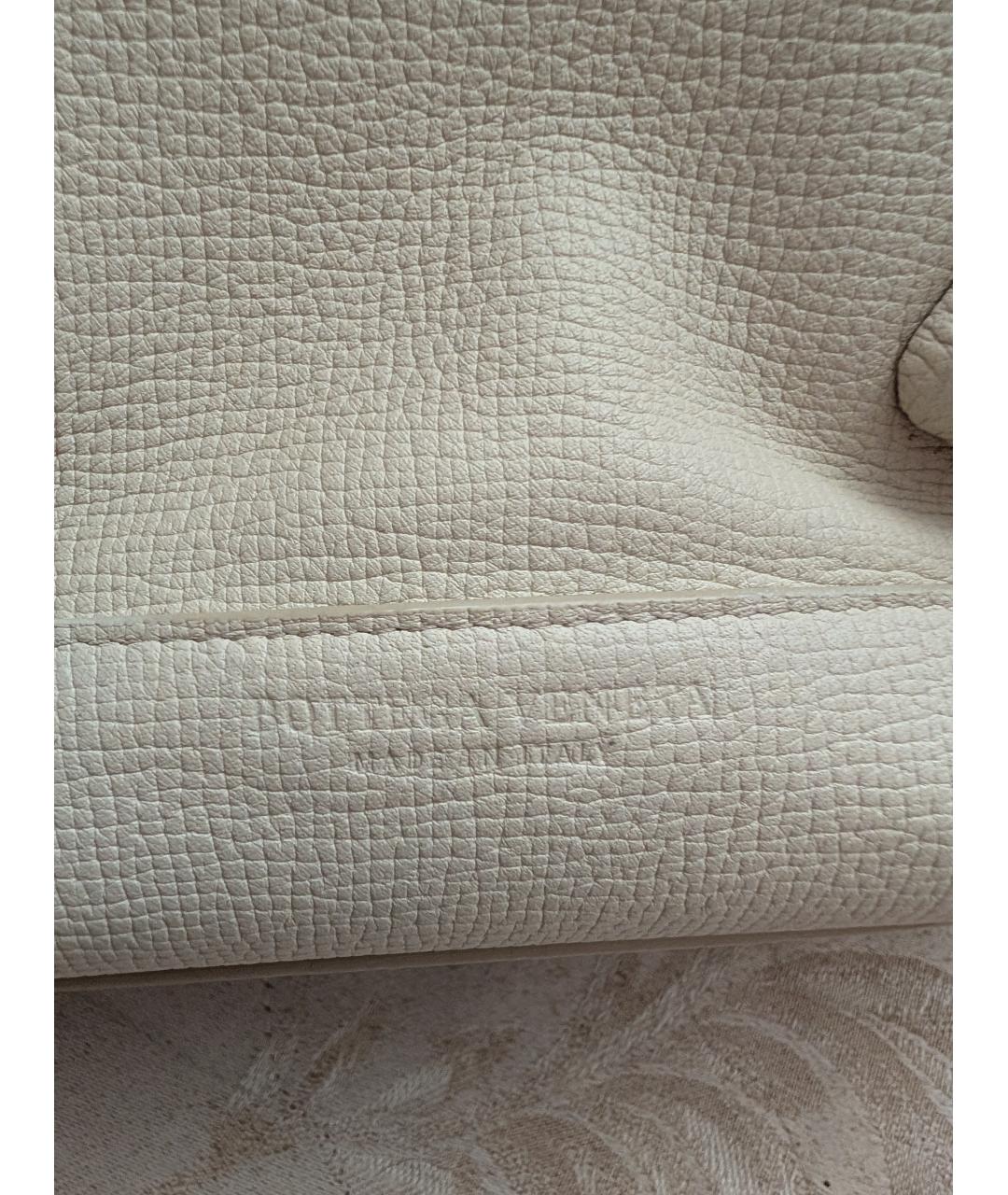 BOTTEGA VENETA Бежевая кожаная сумка тоут, фото 8