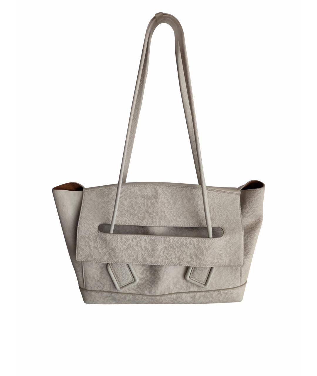 BOTTEGA VENETA Бежевая кожаная сумка тоут, фото 1
