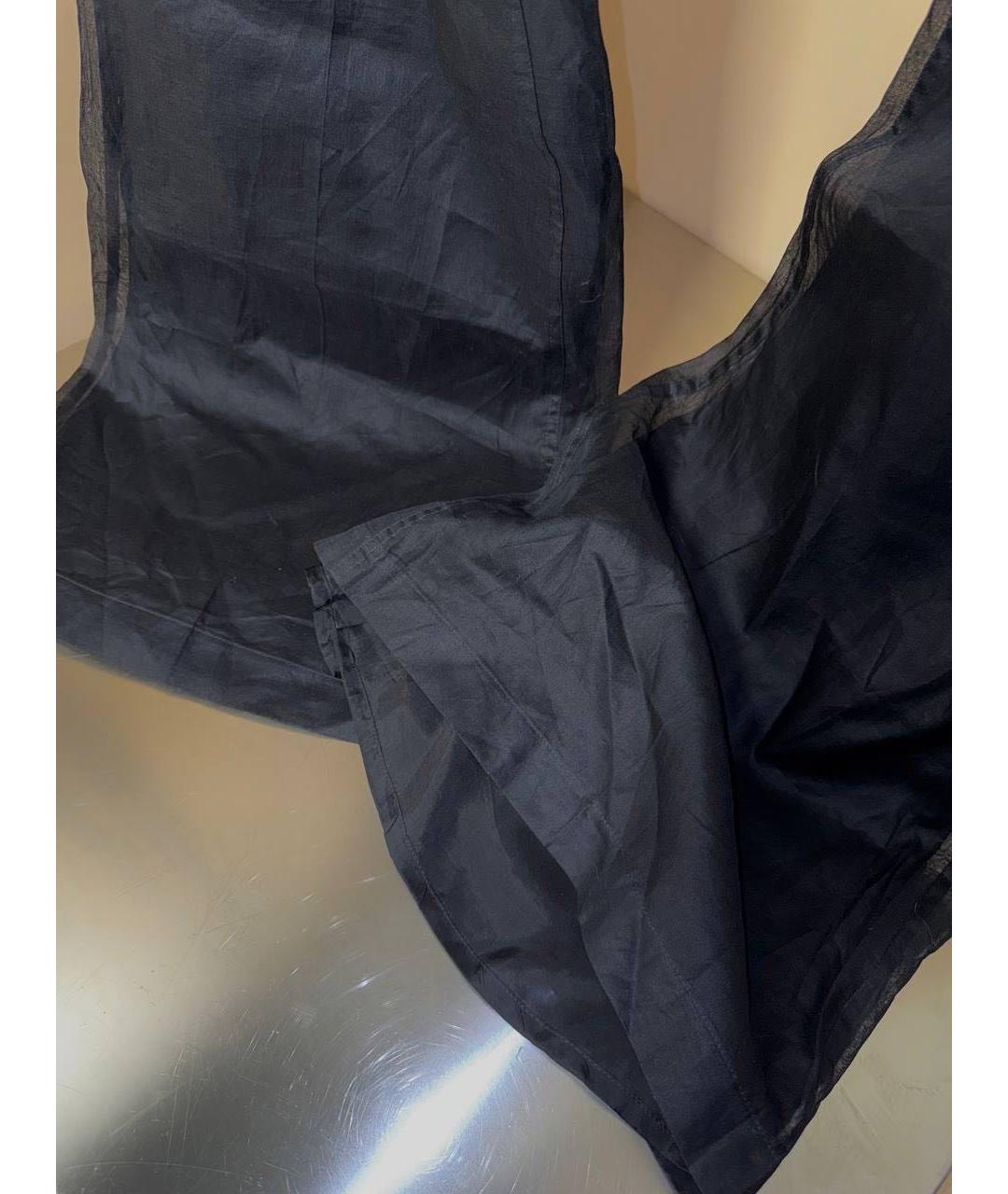 RICK OWENS Черные хлопковые классические брюки, фото 4