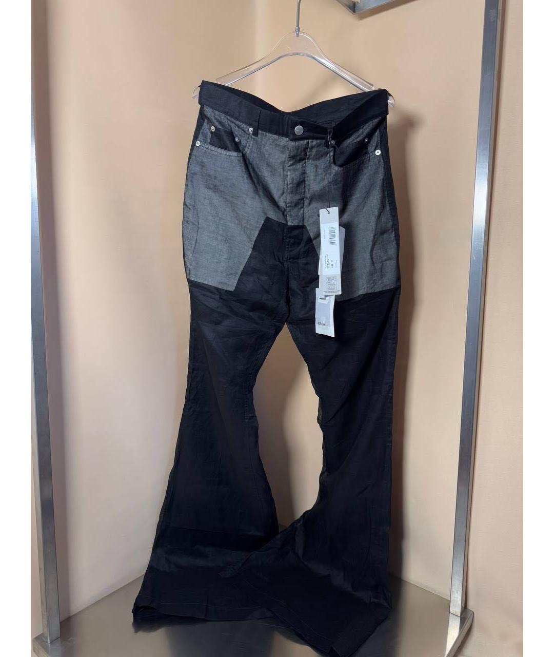 RICK OWENS Черные хлопковые классические брюки, фото 6