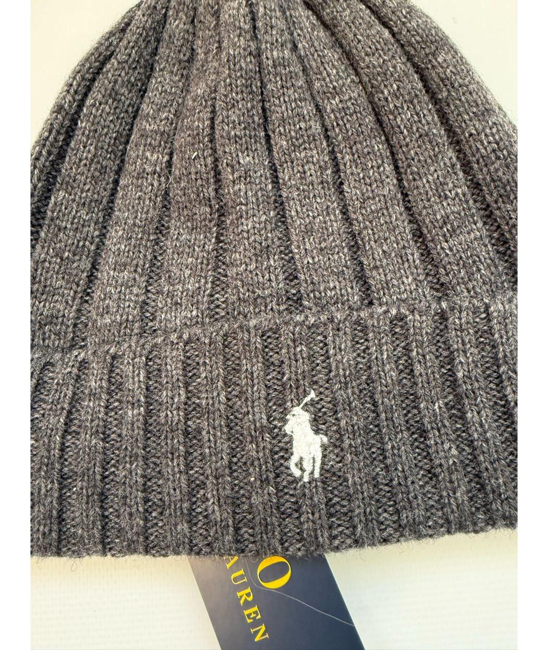 POLO RALPH LAUREN Серая шапка, фото 2