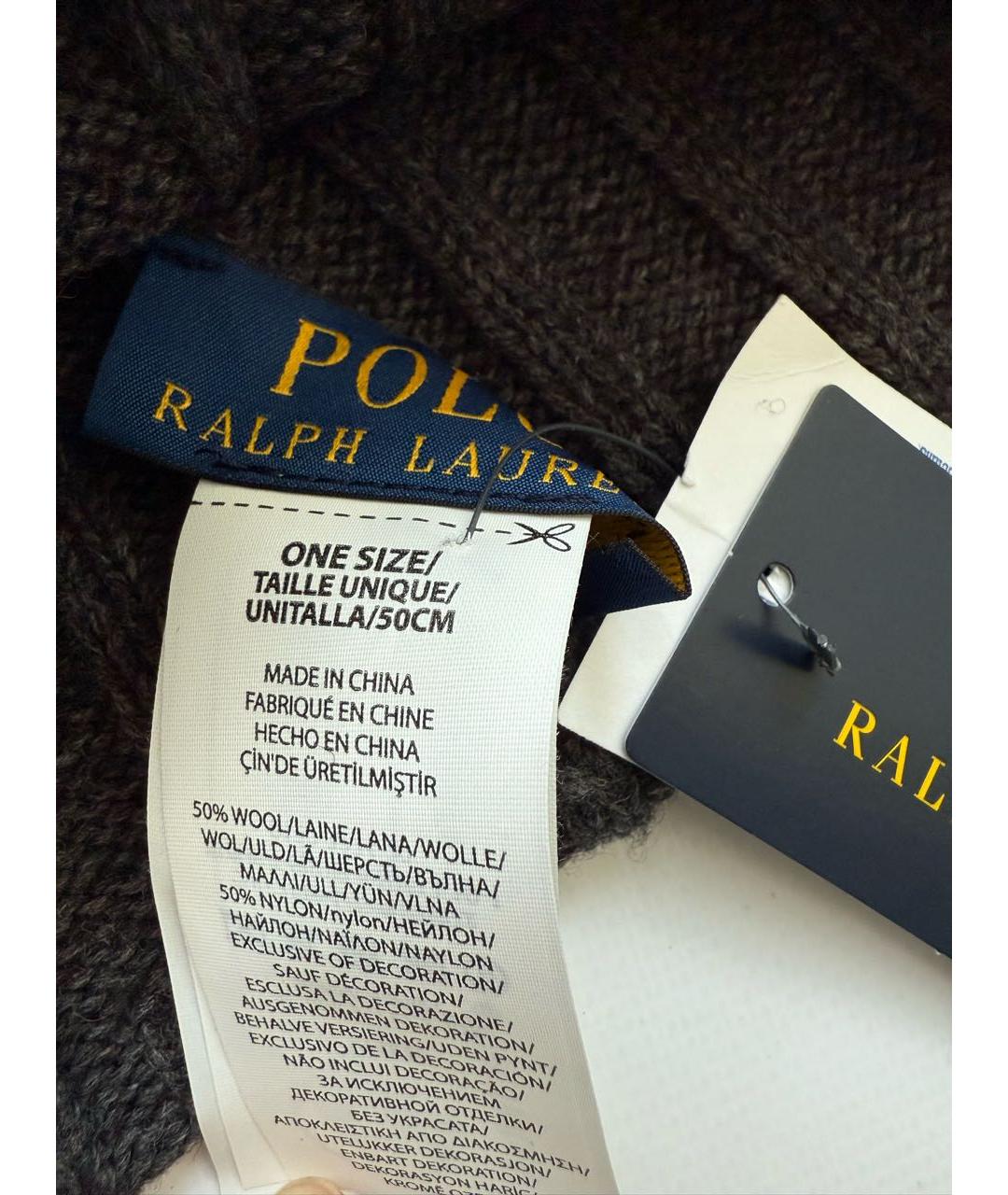POLO RALPH LAUREN Серая шапка, фото 3