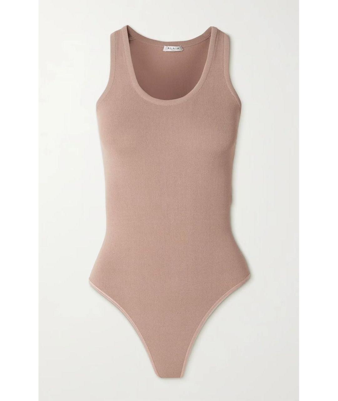ALAIA Бежевое вискозное боди, фото 6