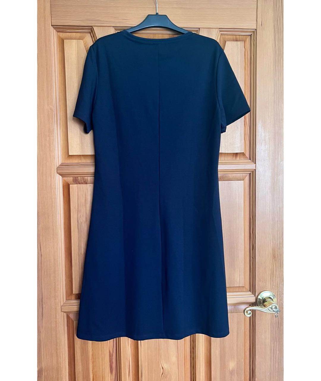 WEEKEND MAX MARA Темно-синее хлопковое повседневное платье, фото 2