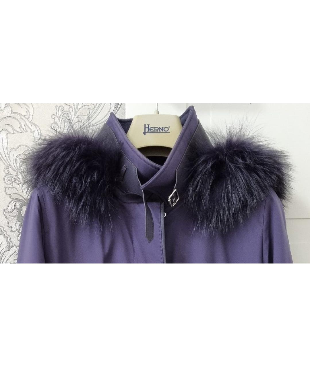 LORO PIANA Фиолетовая кашемировая парка, фото 4