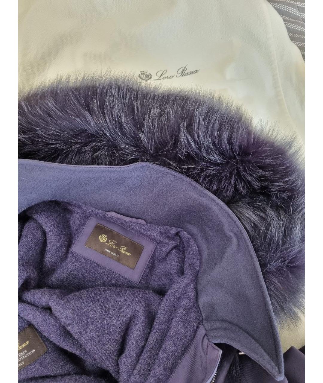 LORO PIANA Фиолетовая кашемировая парка, фото 8