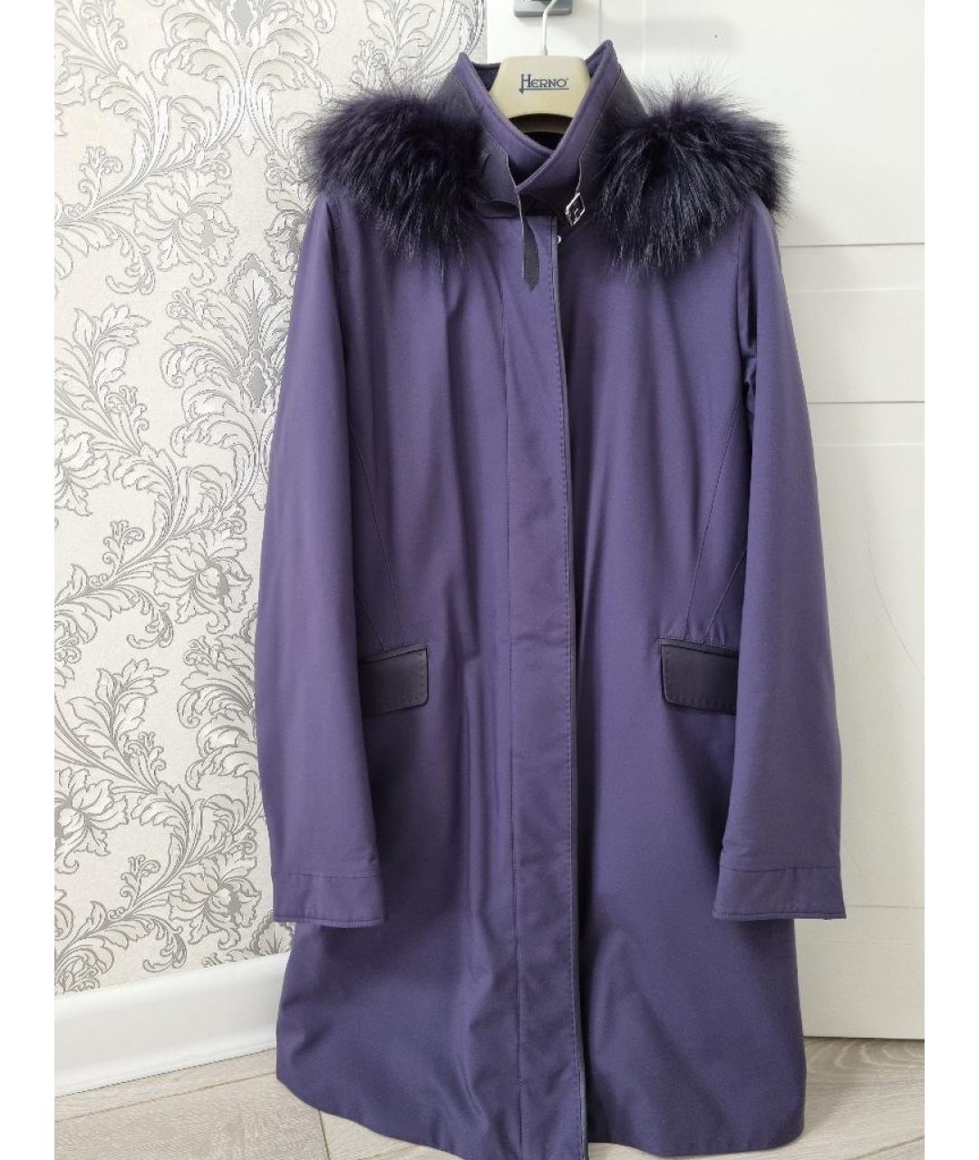 LORO PIANA Фиолетовая кашемировая парка, фото 10
