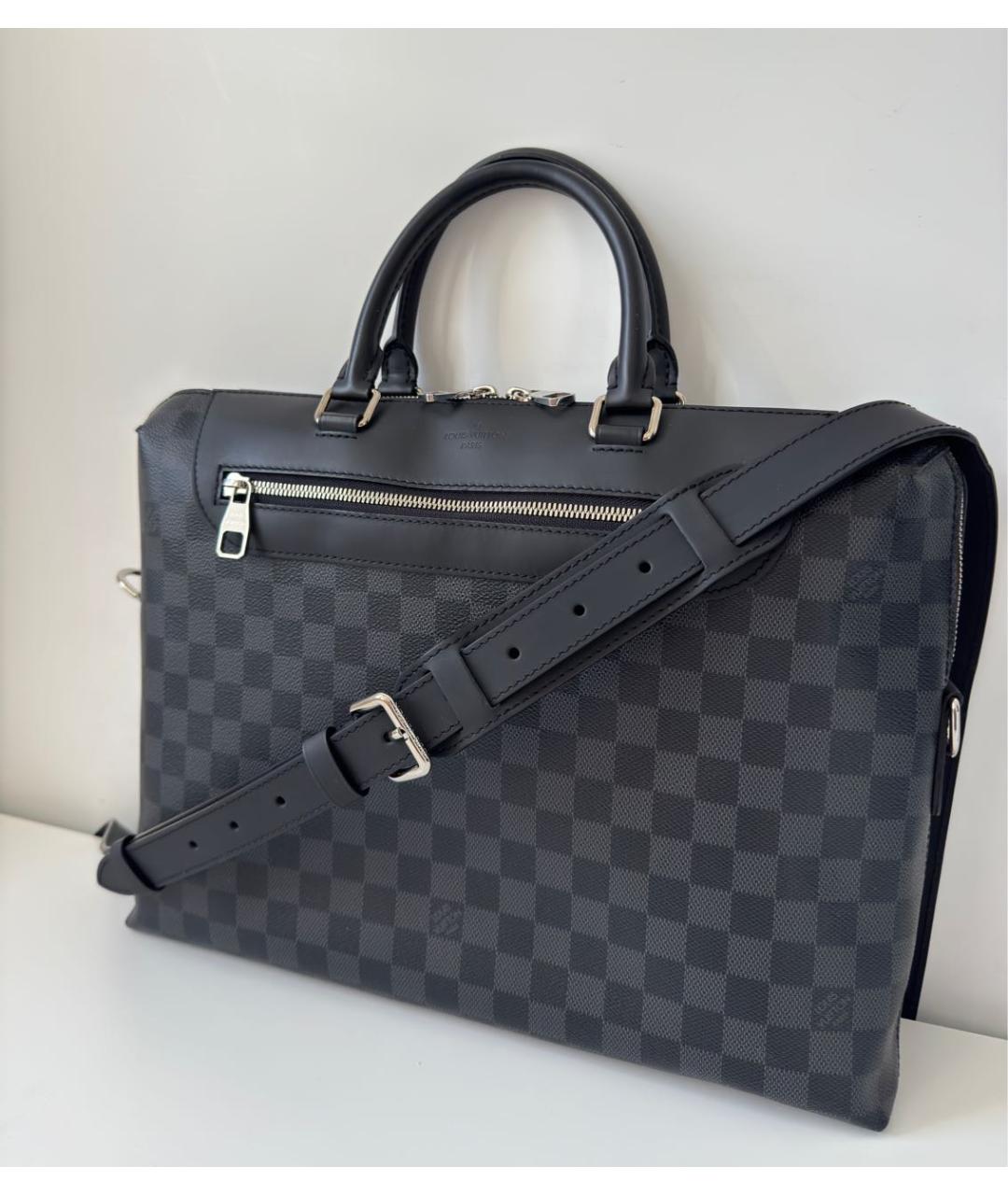 LOUIS VUITTON Черный портфель, фото 3
