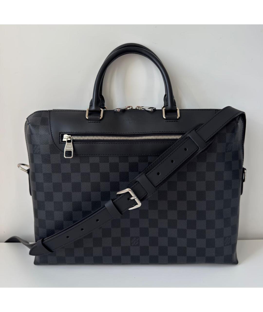 LOUIS VUITTON Черный портфель, фото 9
