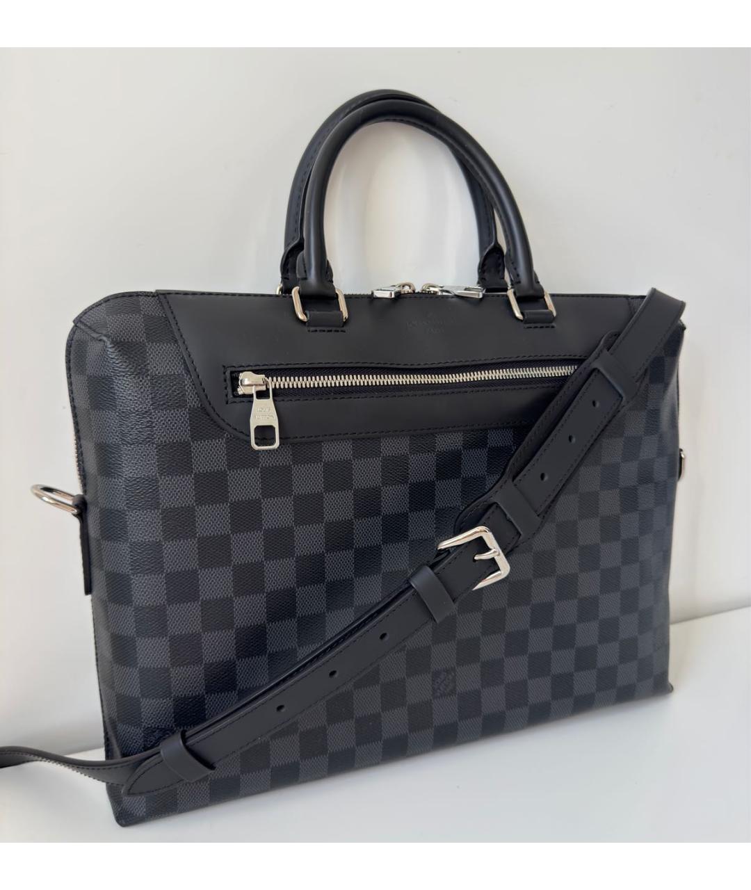 LOUIS VUITTON Черный портфель, фото 4