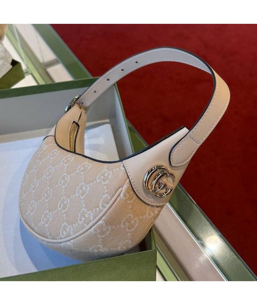 GUCCI Бежевая сумка с короткими ручками, фото 2