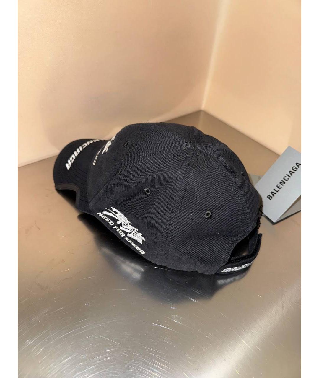 BALENCIAGA Черная хлопковая кепка/бейсболка, фото 3