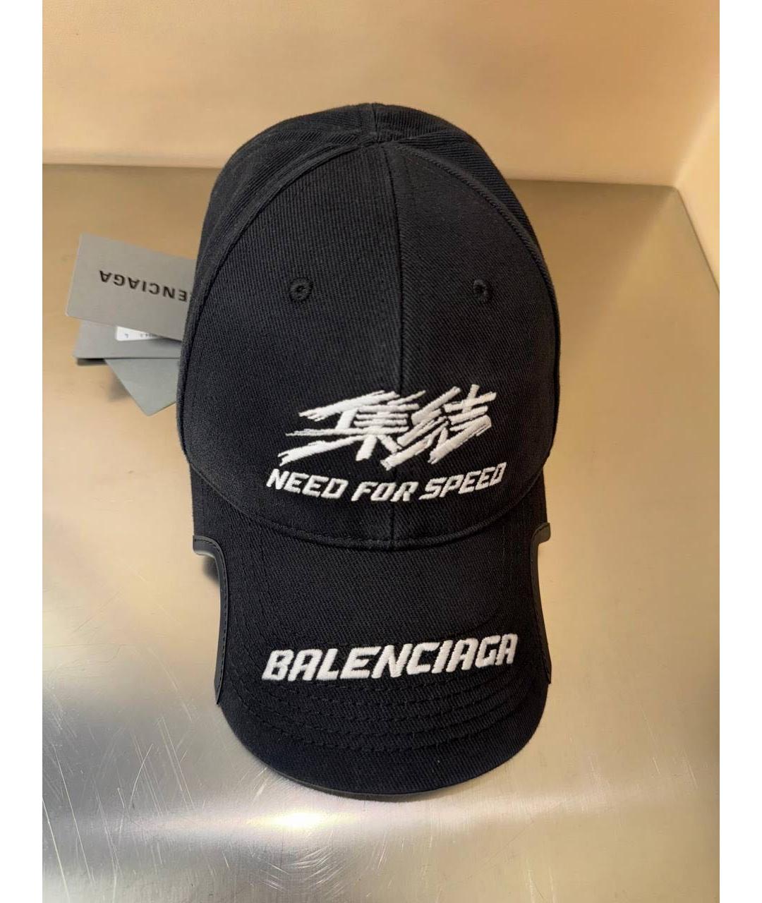 BALENCIAGA Черная хлопковая кепка/бейсболка, фото 2