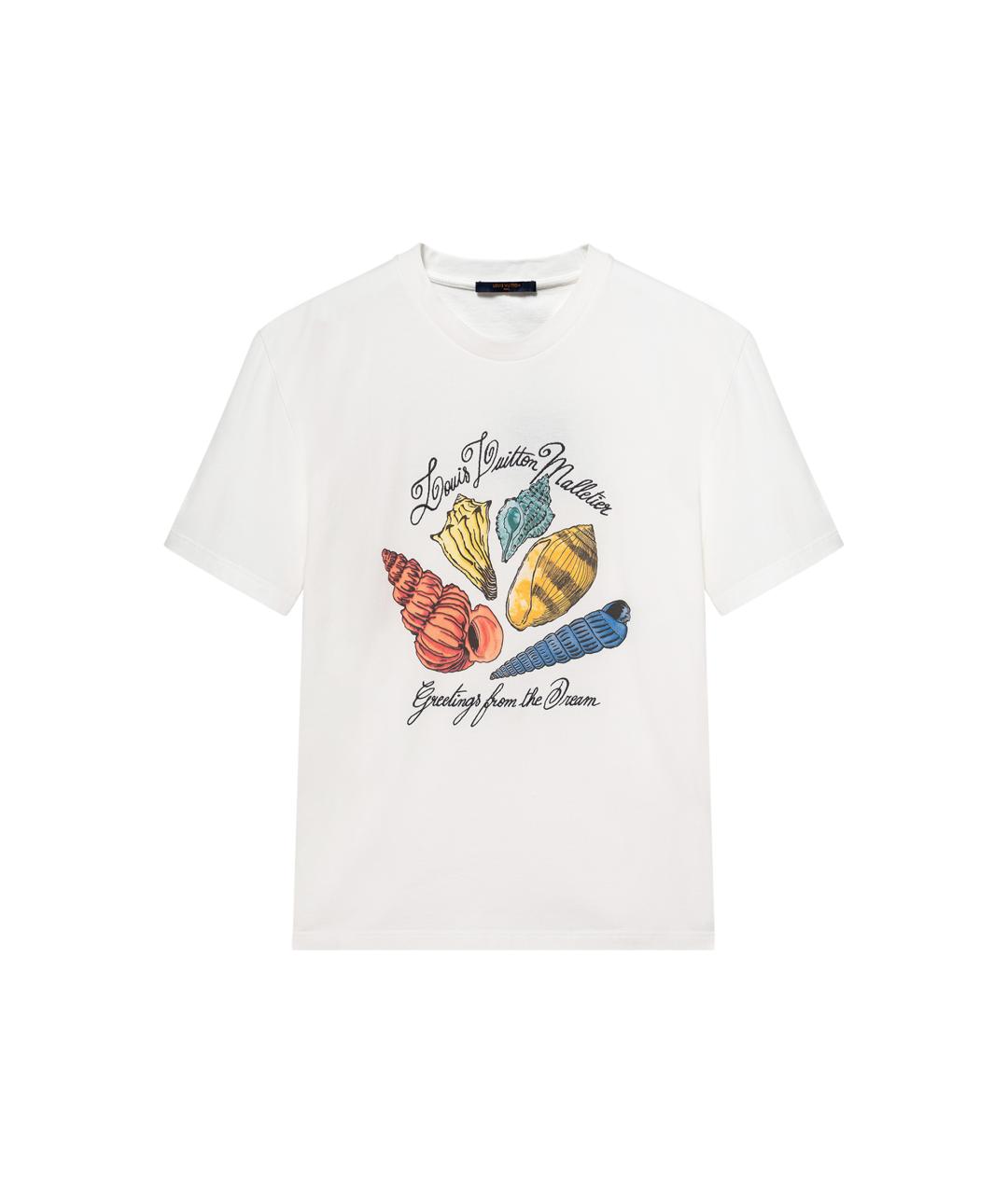 LOUIS VUITTON Белая хлопковая футболка, фото 4