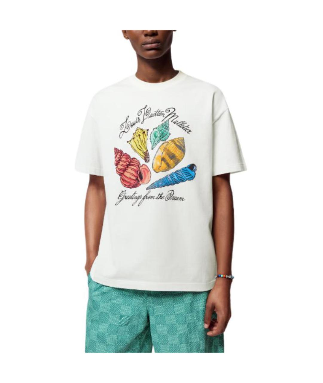 LOUIS VUITTON Белая хлопковая футболка, фото 3