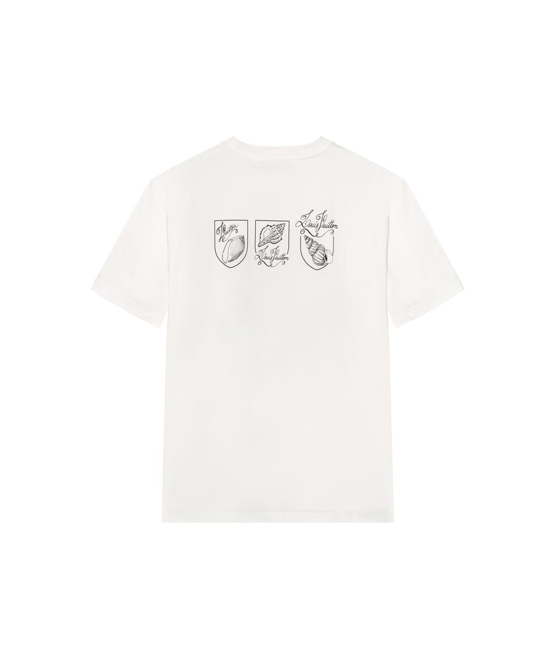 LOUIS VUITTON Белая хлопковая футболка, фото 2