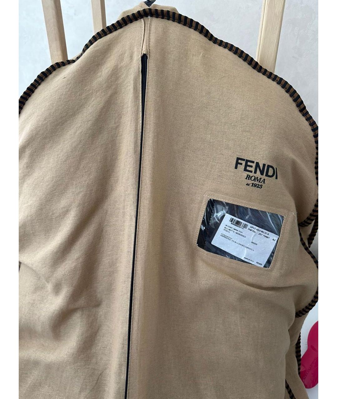 FENDI Синяя меховая шуба, фото 6