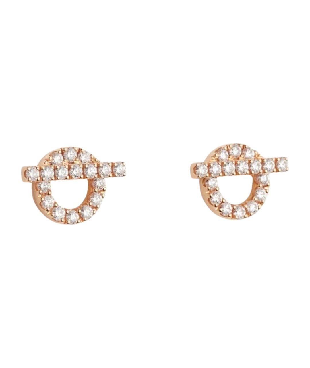 HERMES Розовые серьги из розового золота, фото 1
