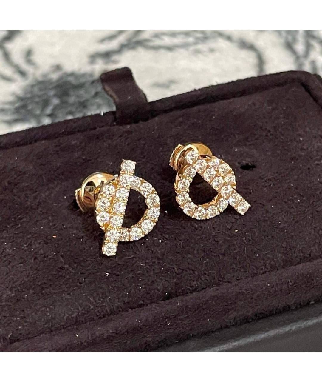 HERMES Розовые серьги из розового золота, фото 4