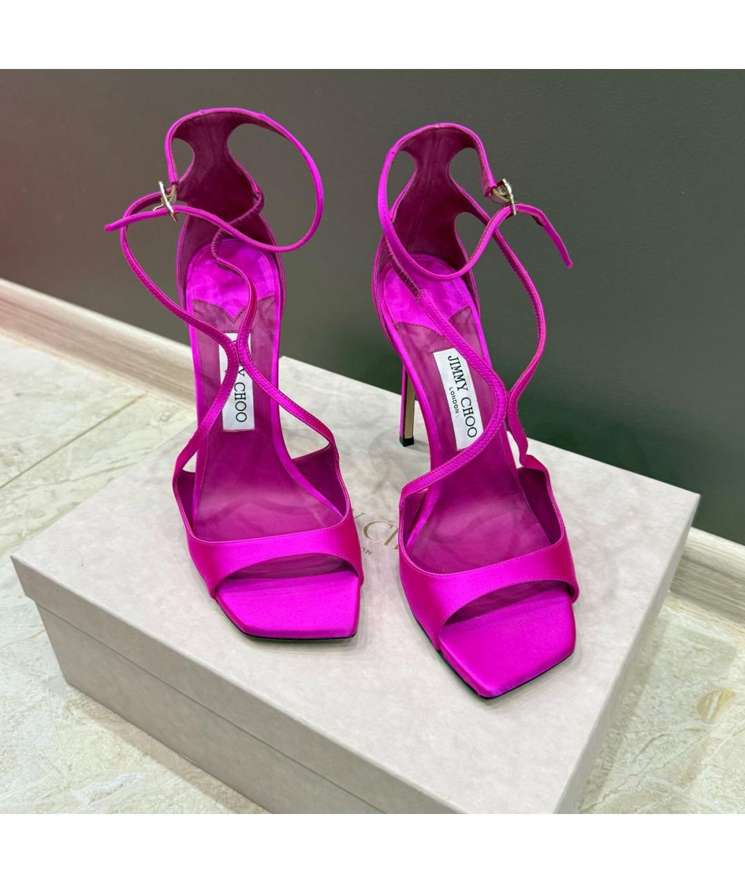 JIMMY CHOO Фуксия босоножки, фото 6