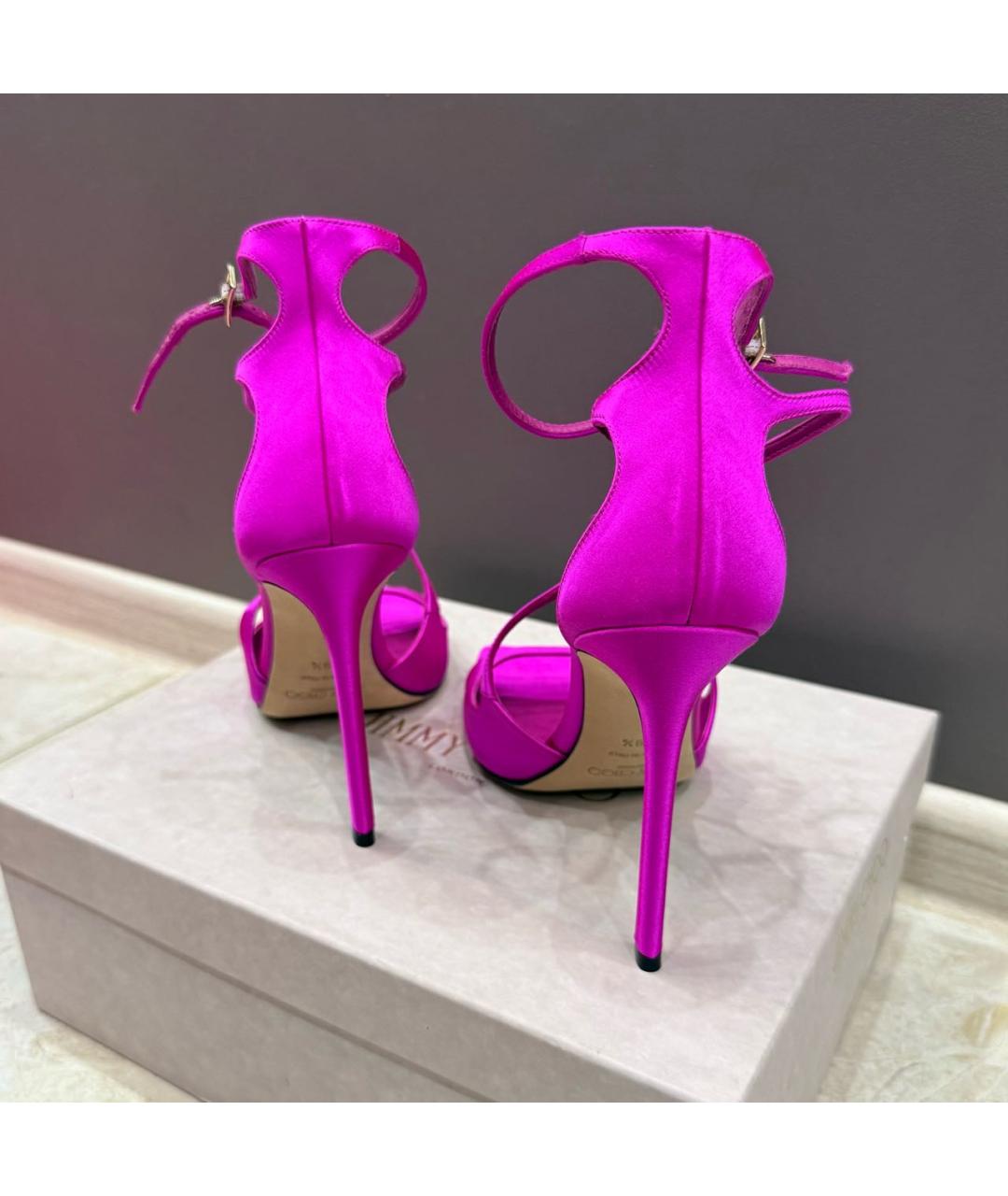 JIMMY CHOO Фуксия босоножки, фото 4