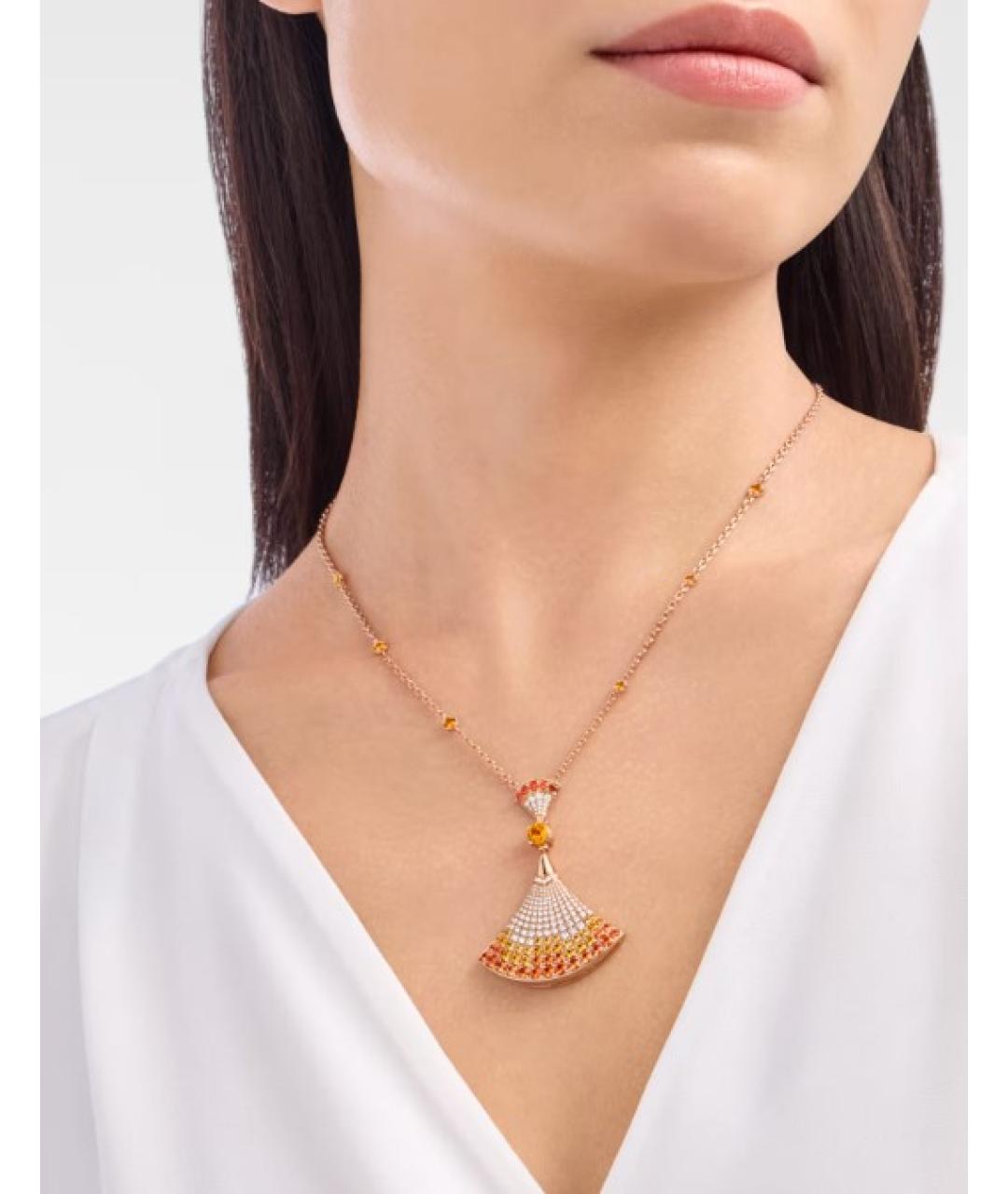 BVLGARI Золотое колье из розового золота, фото 5