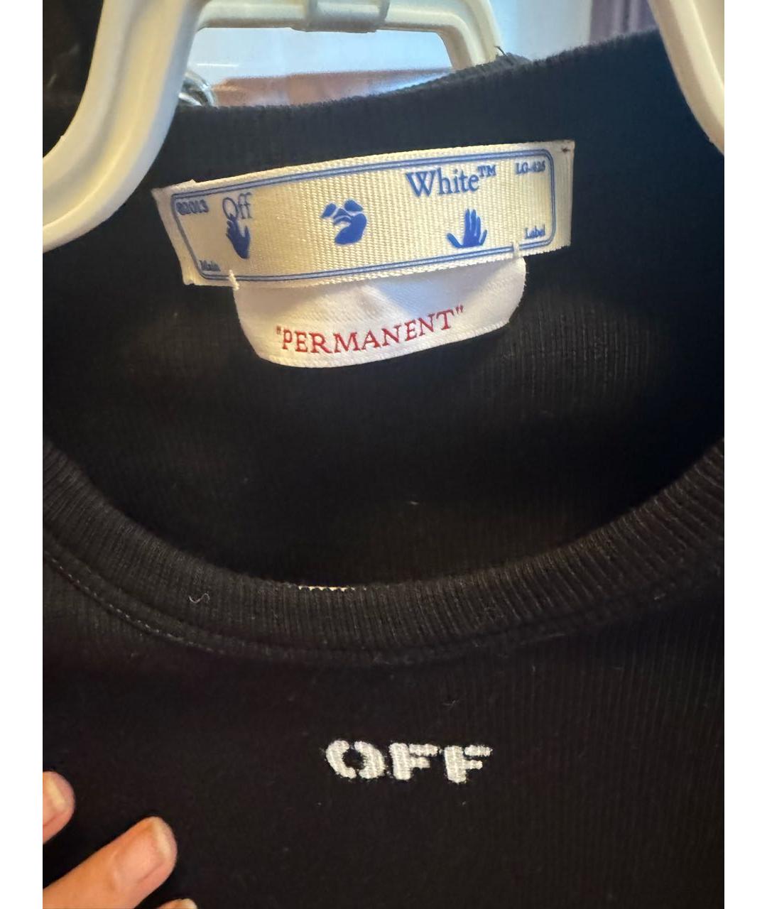 OFF-WHITE Черная хлопковая футболка, фото 4