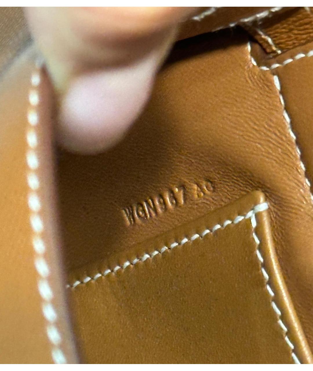 HERMES Коричневая кожаная сумка через плечо, фото 4